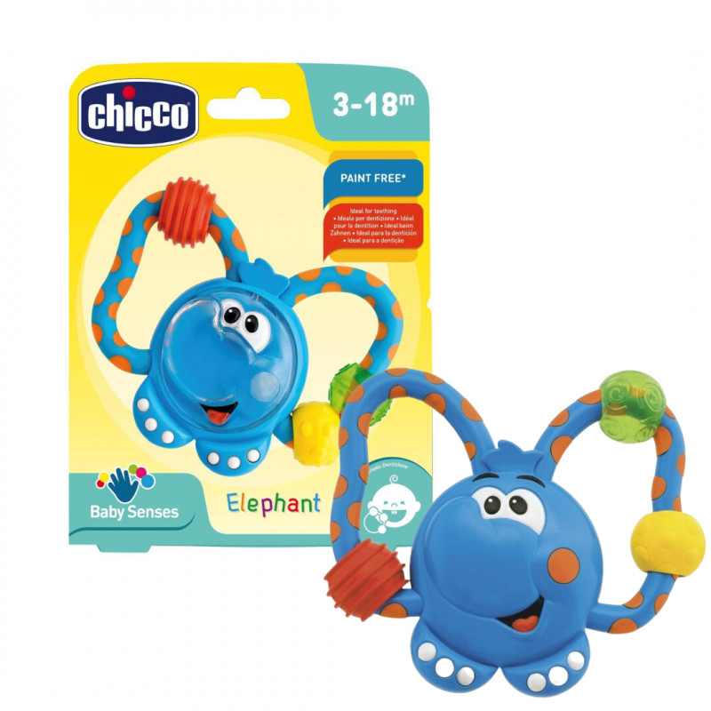 Chicco Fun Teething Rattle Elephant Teething Toy
