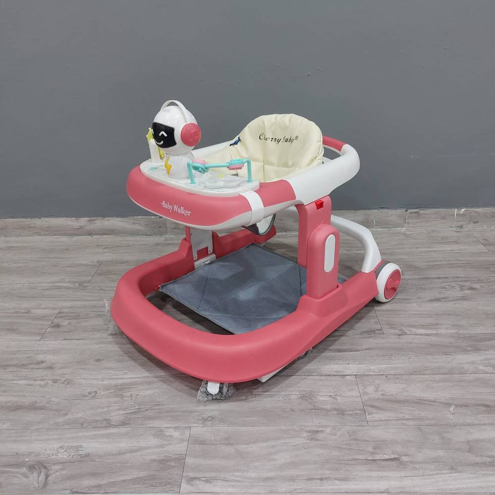 Premium Multifunctional Walker with Toy Tray (Pink)