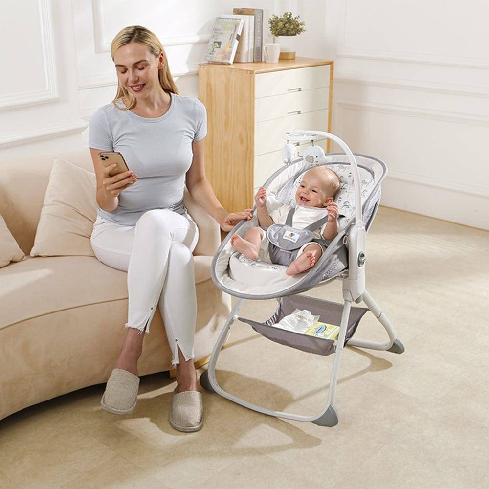Mastela 6in1 Multi-Function Bassinet, Bouncer and Rocker Grey (Birth+ to 36 months)