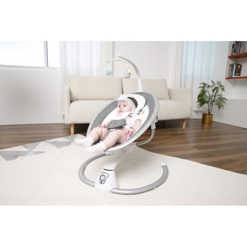 Pupa Electric Baby Swing - White & Grey