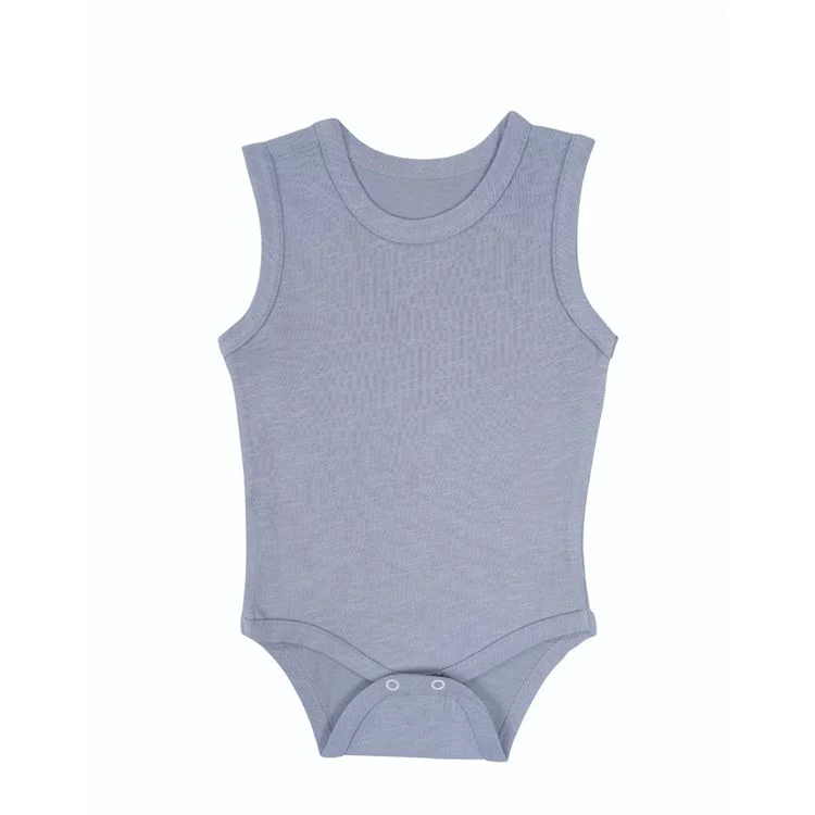 Patterned baby bodysuit - Grey
