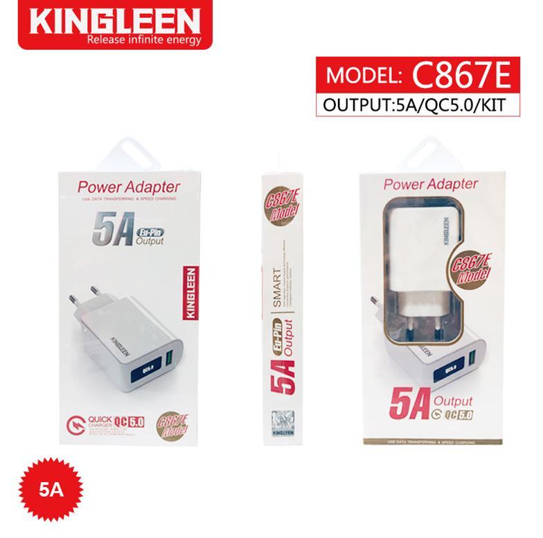 KINGLEEN HOME CHARGER C867E - QC5.0A - SAM,IPH,TYPE-C 1.20 m