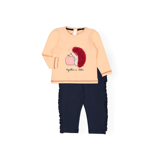 Baby Hedgehog Pajama Set of 2 Pieces - Orange