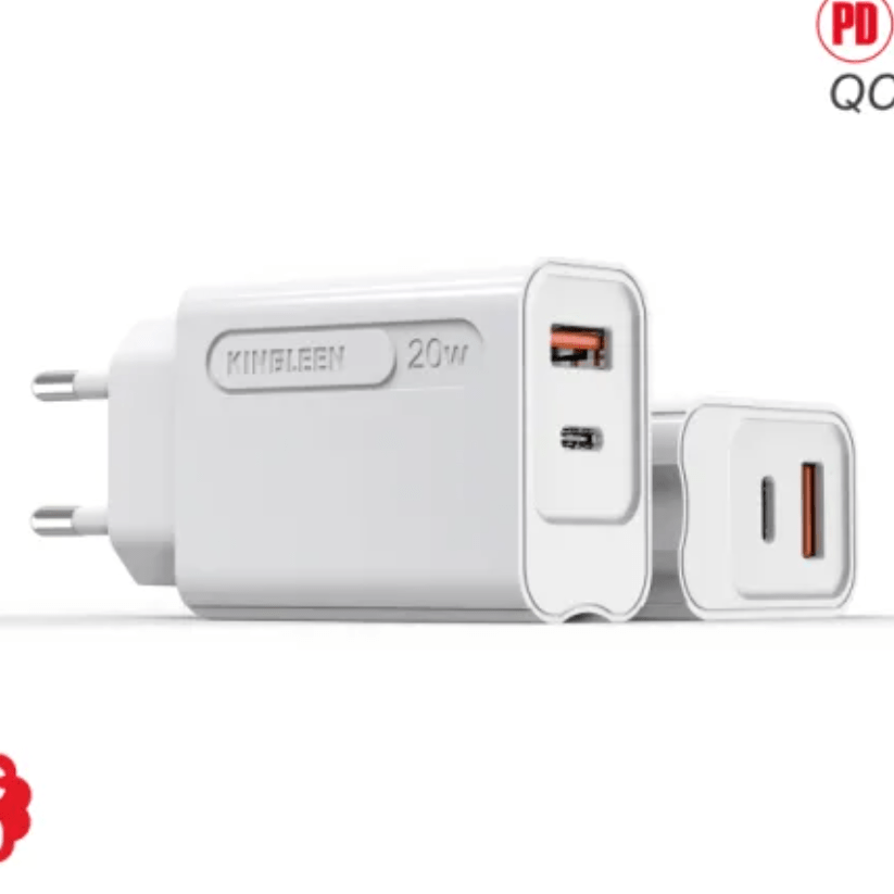 KINGLEEN HOME CHARGER E30 - QC5.0+PD20W - With Cable micro / Iphone/ Type-c
