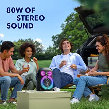 Soundcore Anker Rave Neo 2 Portable Speaker with 80W Stereo Sound
