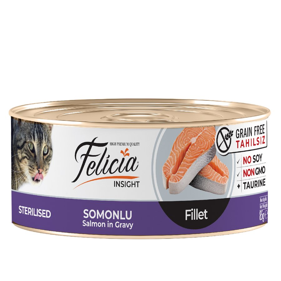 Felicia Grain Free Sterilised Salmon Fillet Wet Cat Food 85 gr