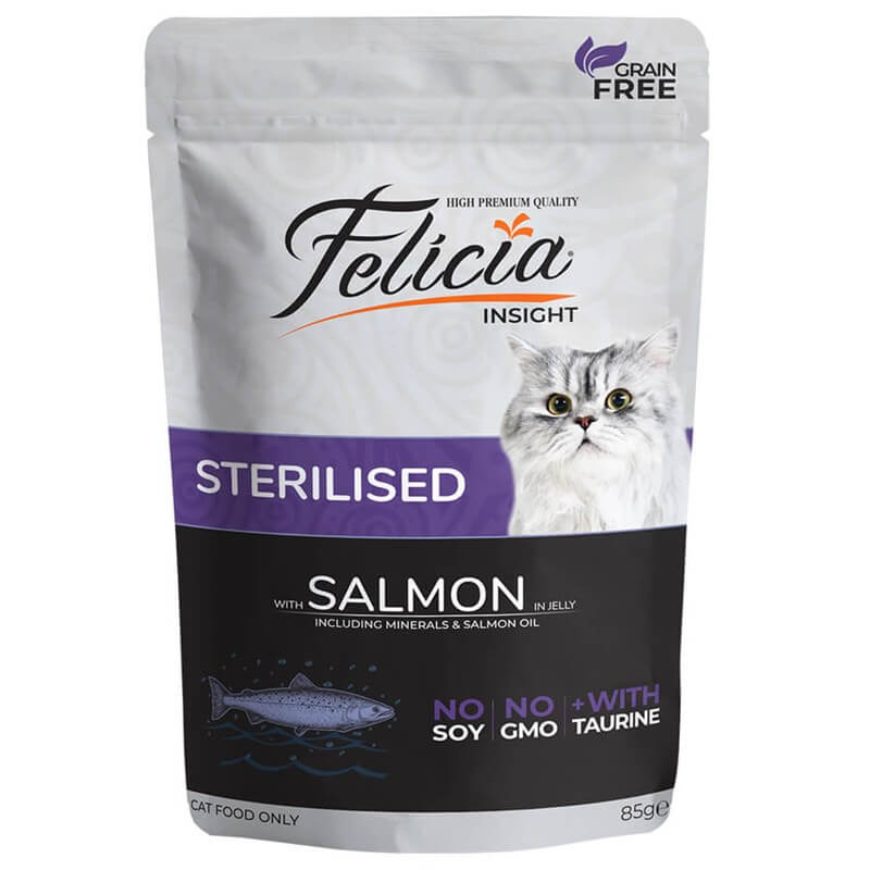 Felicia Stelirized Adult Wet Cat Food -Salmon in Jelly