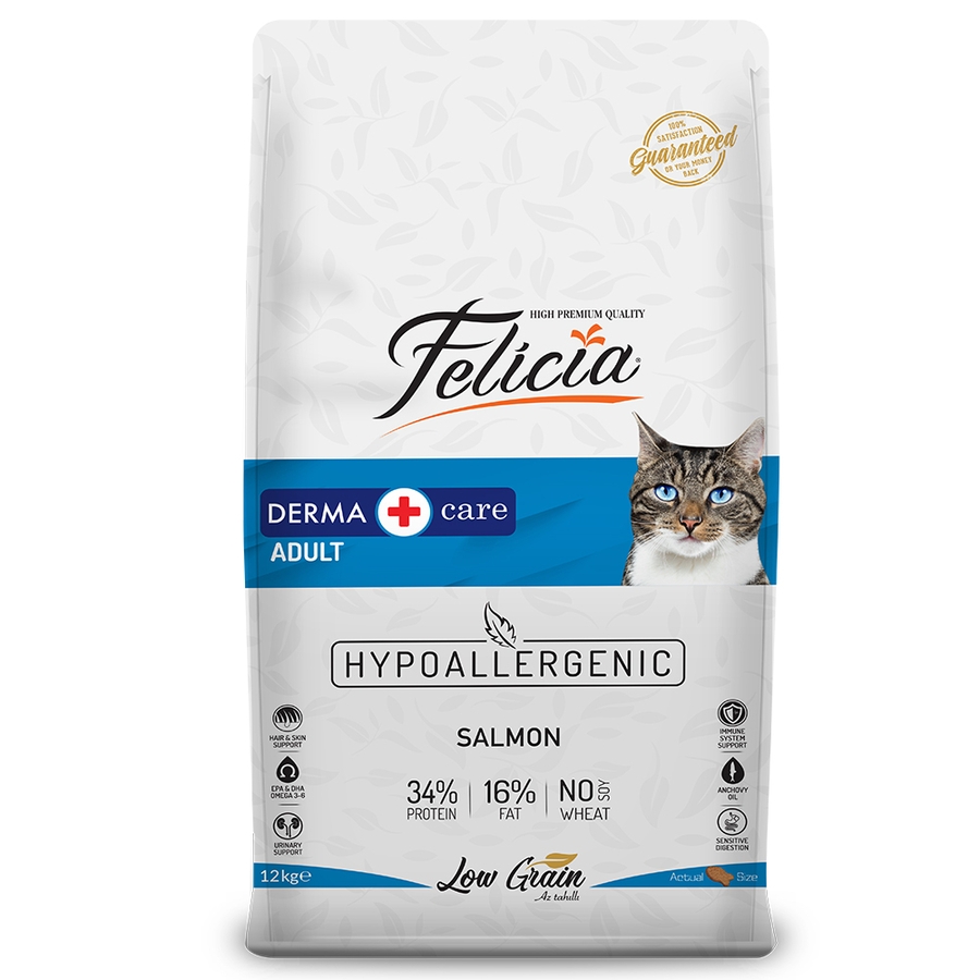 Felicia Low Grain 12 Kg Adult Salmon HypoAllergenic Cat Food