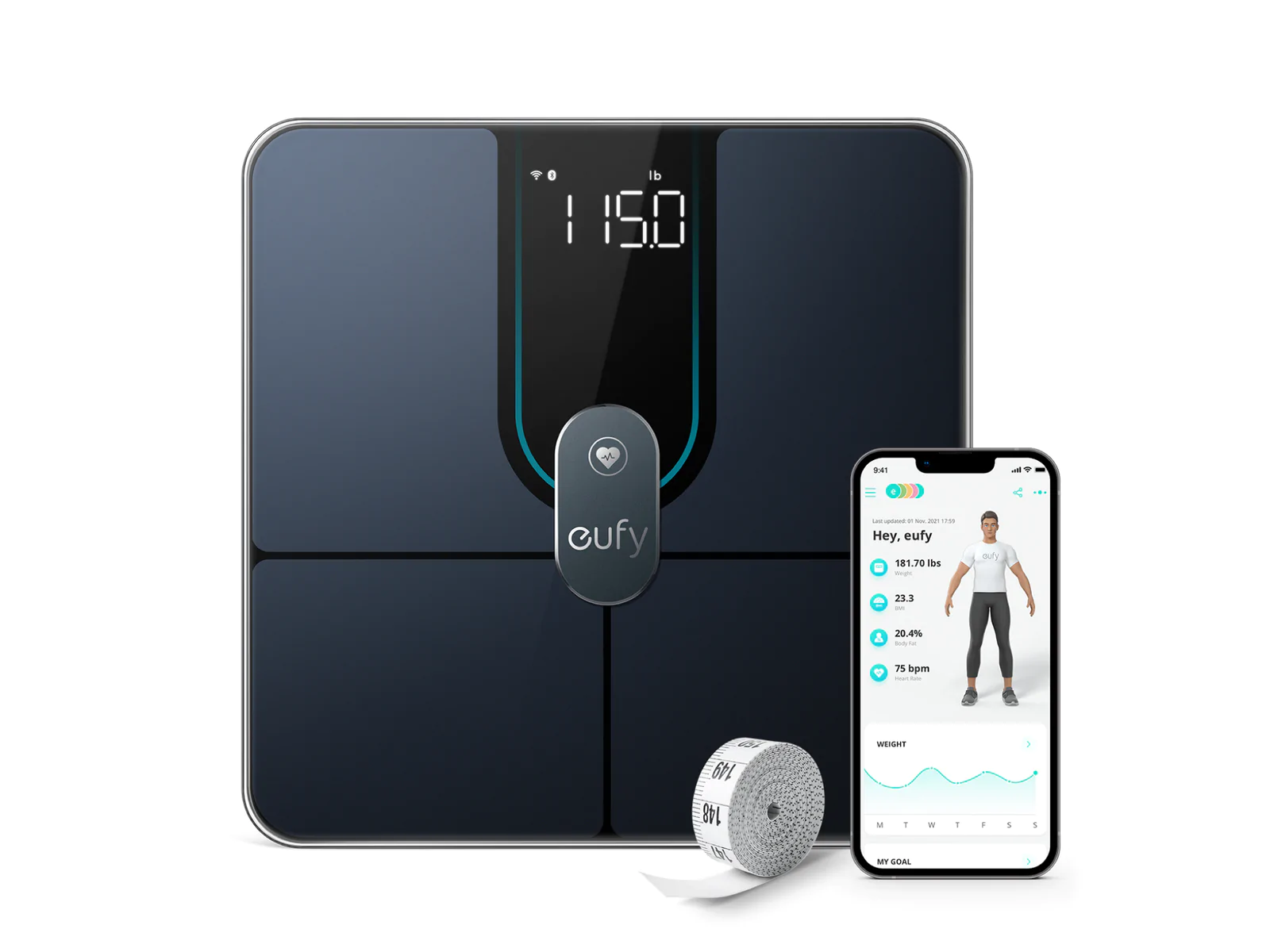 eufy Smart Scale P2 Pro, Digital Bathroom Scale with Wi-Fi Bluetooth, 16 Measurements