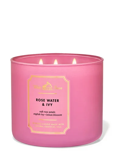 Bath & Body Works Rose Water & Ivy 3-Wick Candle