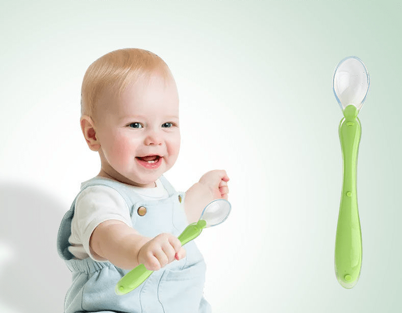 DEAREST BABY FOOD-GRADE SAFE FEEDING SILICONE SPOON - Green