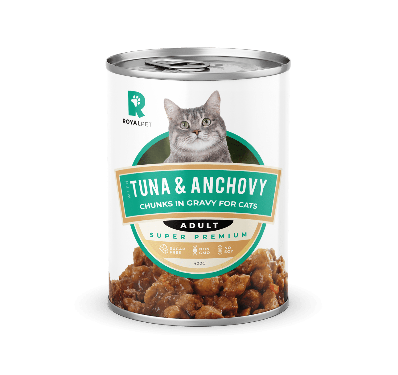 Royal pet tuna & anchovy chunk adult cat 400g