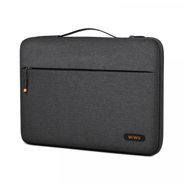 Wiwu pilot water resistant high-capacity laptop sleeve case 13.3"/14'' /14.2" - black