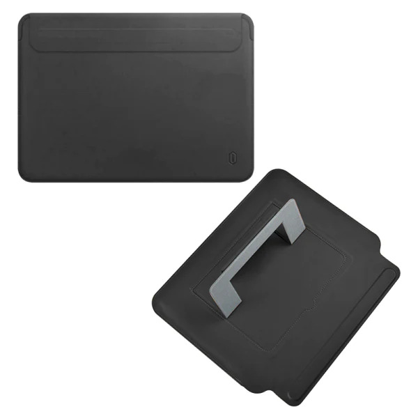 Wiwu skin pro slim stand sleeve for macbook air 13.3" - black
