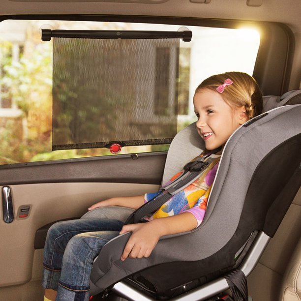 SafeFit SafeTemp Baby Car Sunshades, Includes White Hot Heat Alert System, Black