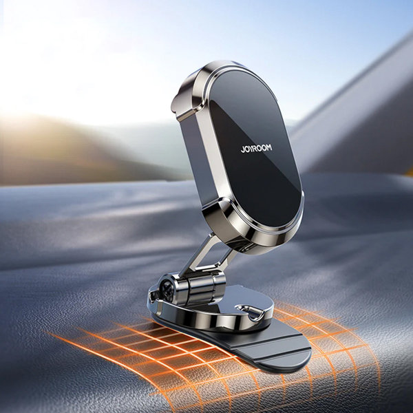 Joyroom car magnetic self-adhesive foldable phone holder (dashboard / cockpit) dark gray (JR-ZS312)
