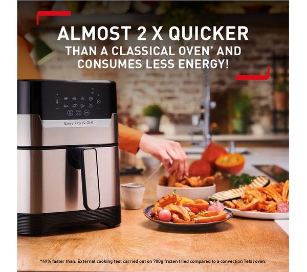 Tefal EasyFry Precision+ 2in1 Air Fryer & Grill with 2 Cooking Functions & 8in1 Programs