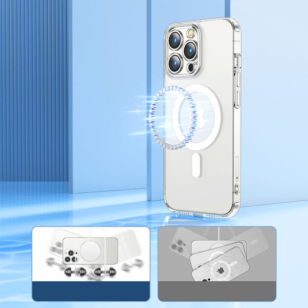 Joyroom 14D Magnetic Case Magnetic Case for iPhone 14 pro MAX Compatible with MagSafe transparent (JR-14D8)
