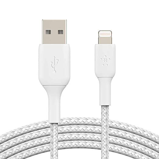 Belkin CAA002bt2MWH BOOST CHARGE™ Lightning to USB-A Cable_Braided, 2M, White