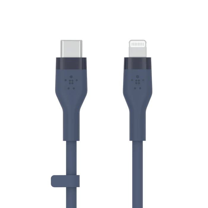 Belkin CAA009bt1MBL BOOST Flex USB-C Silicone Cable with Lightning Connector, 1M, Blue