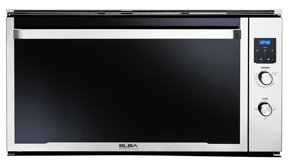 Elba Gas Oven Built-in 90 cm Black door