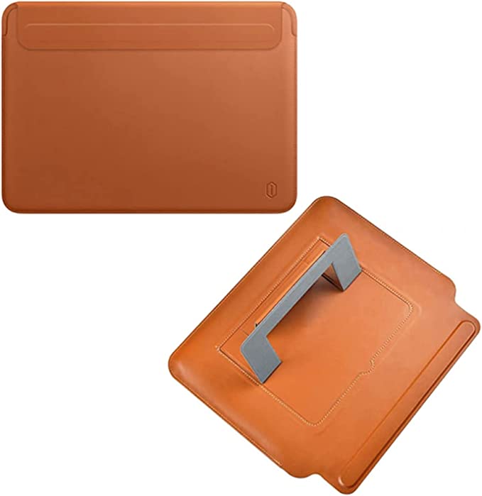 Wiwu skin pro slim stand sleeve for macbook pro 16.2" - Brown
