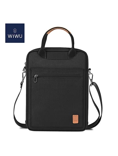 WiWU Pioneer Shoulder Bag for 12.9" Tablet/Laptop -Black