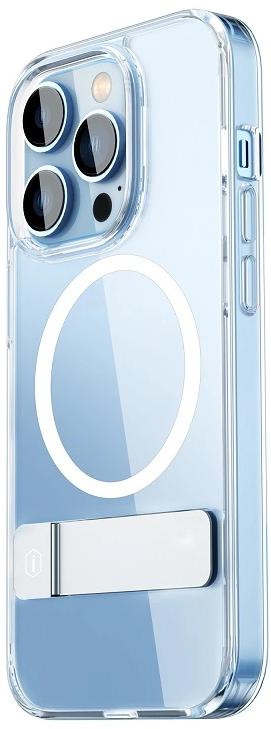Wiwu aurora series anti-drop case with stand for iphone 14 6.7 max - transparent