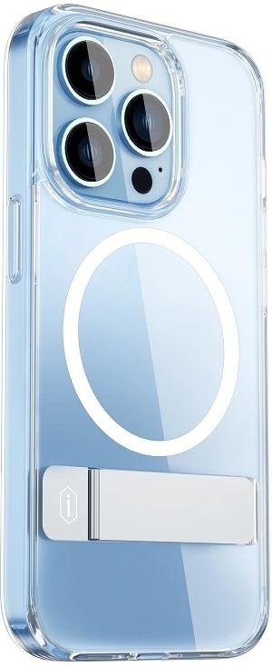 Wiwu aurora series anti-drop case with stand for iphone 14 6.7 pro max - transparent