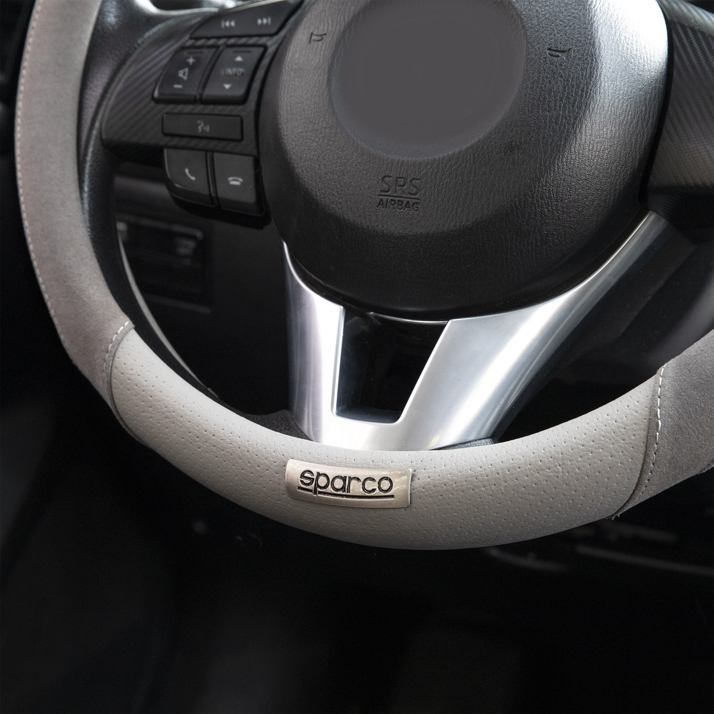 SPARCO cover steering LEATHER&SUEDE GRAY