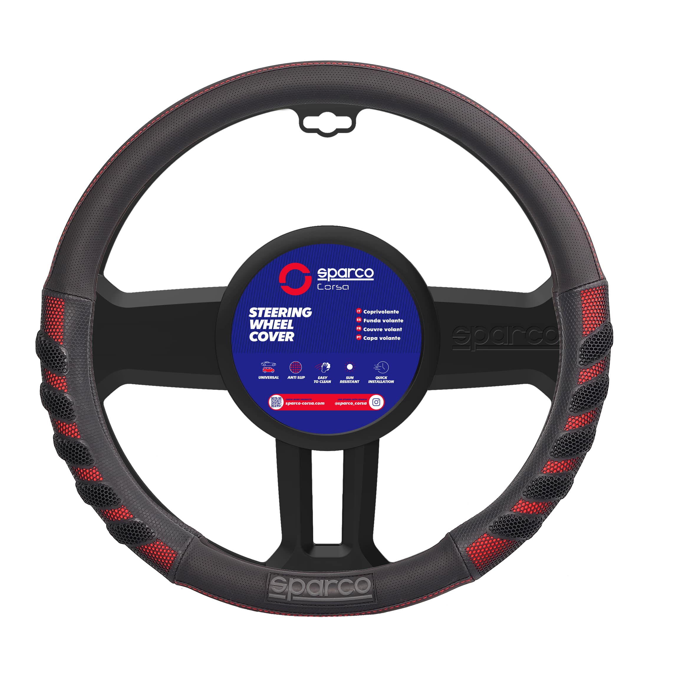 SPARCO cover steering (RED)