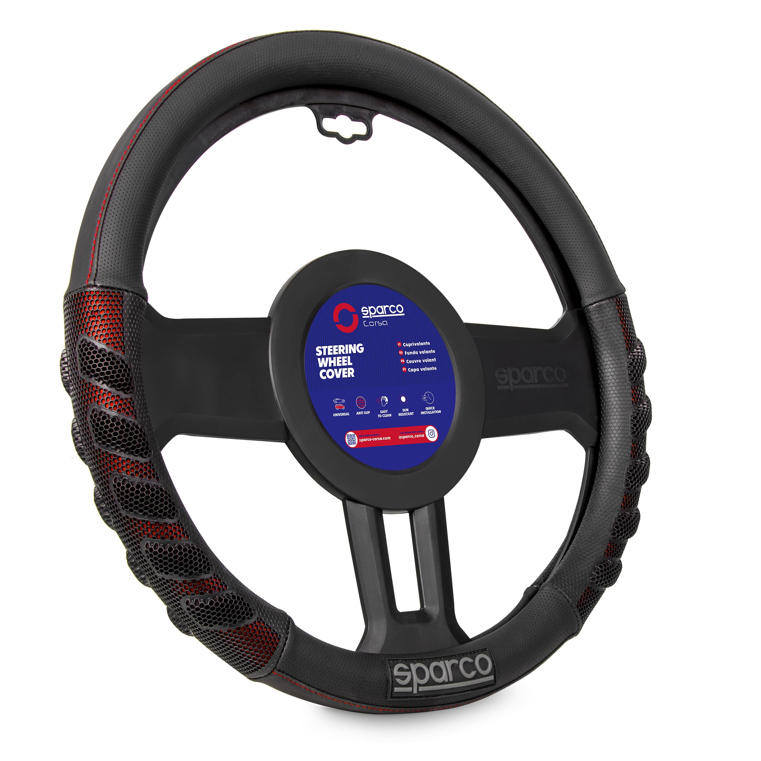 SPARCO cover steering (RED)