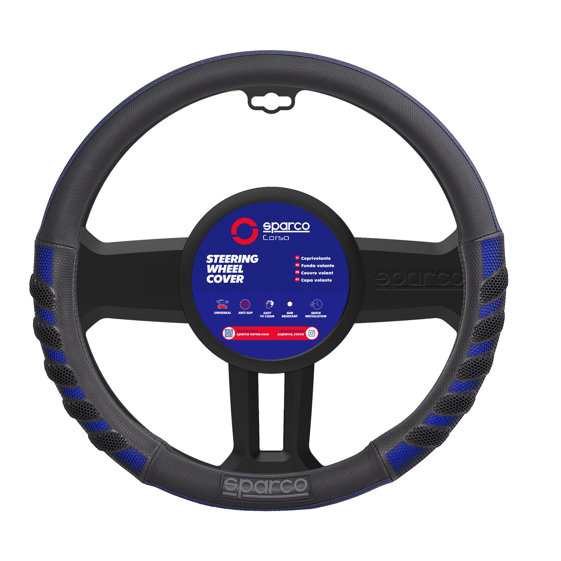 SPARCO cover steering blue