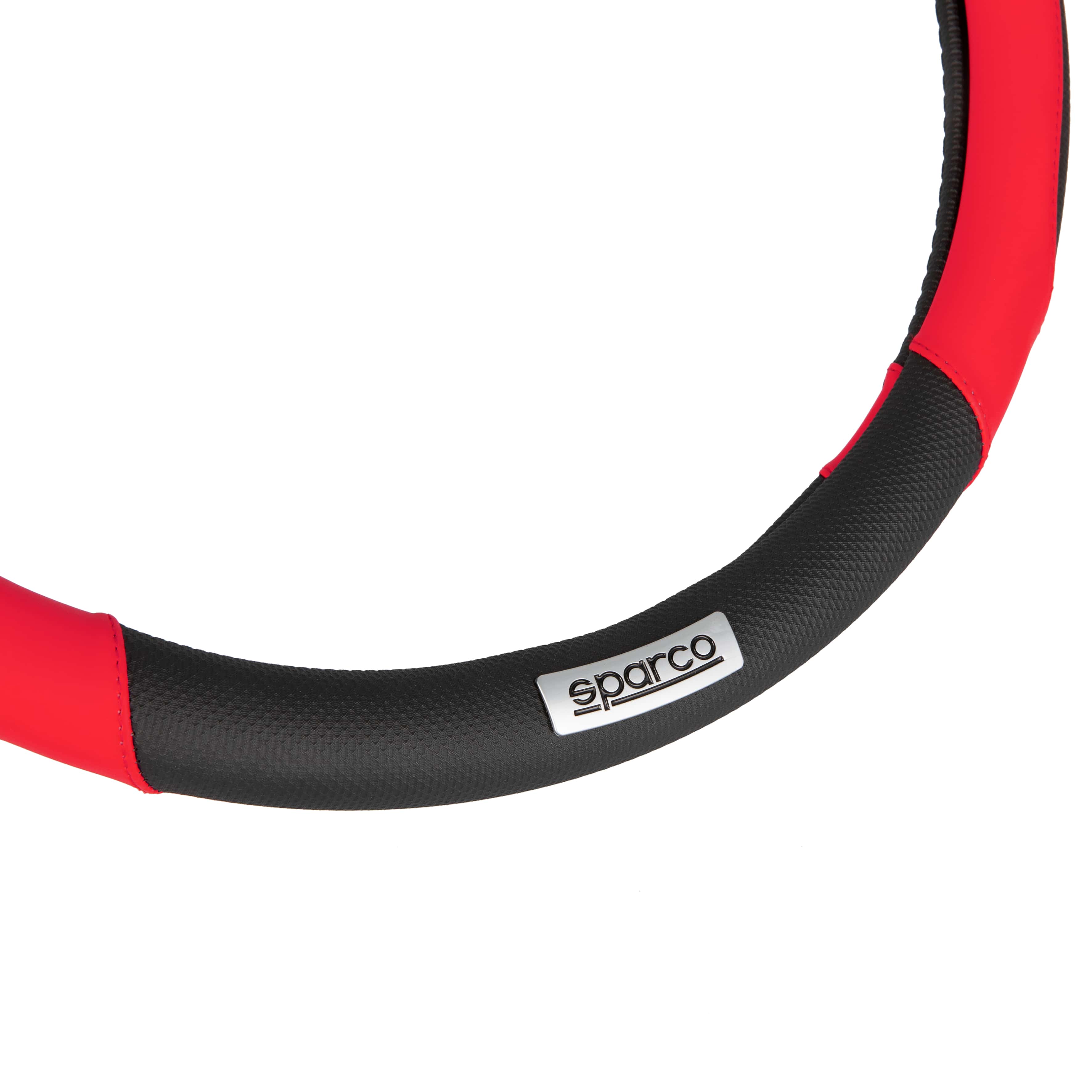 Sparco Steering Cover Leather Black / Red