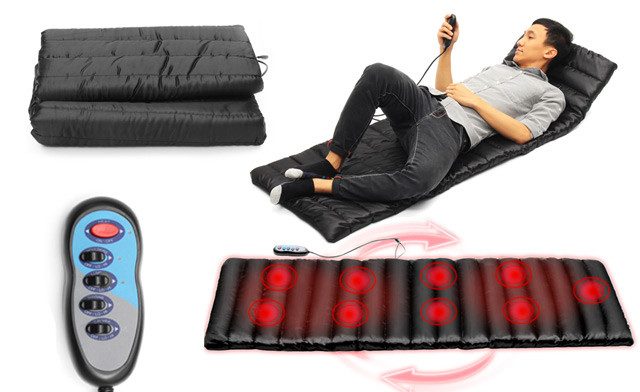 Vibration Neck Bed Pillow with Remote Control Full Body Massage DC Power