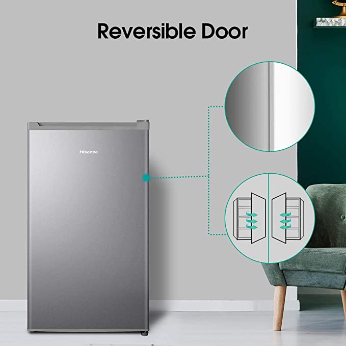 Hisense Single Door Refrigerator, 122 Liters - Silver