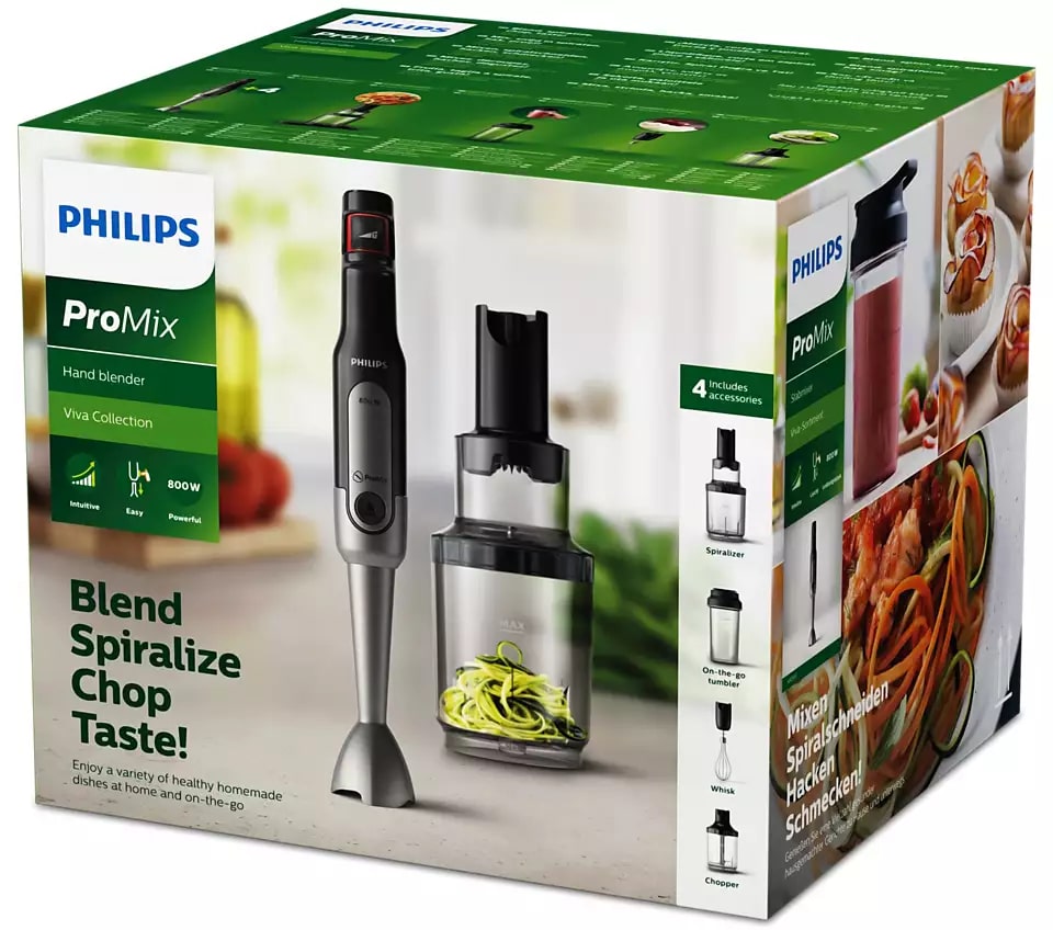 Philips hand mixer with many attachments, 800 watts