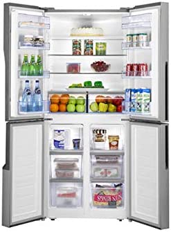 Hisense 432L side-by-side Refrigerator And freezer - Silver