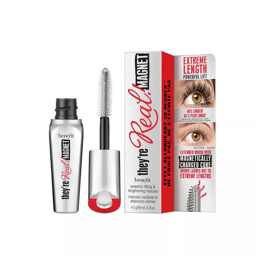 They're Real! Magnet Extreme Lengthening Mascara Mini Size for Travel - Black - by Benefit Cosmetics