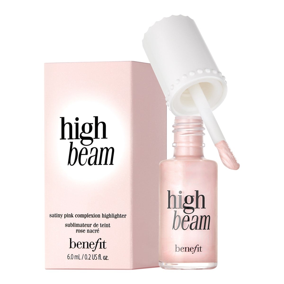 High Beam Liquid Highlighter Satiny pink complexion highlighter by Benefit