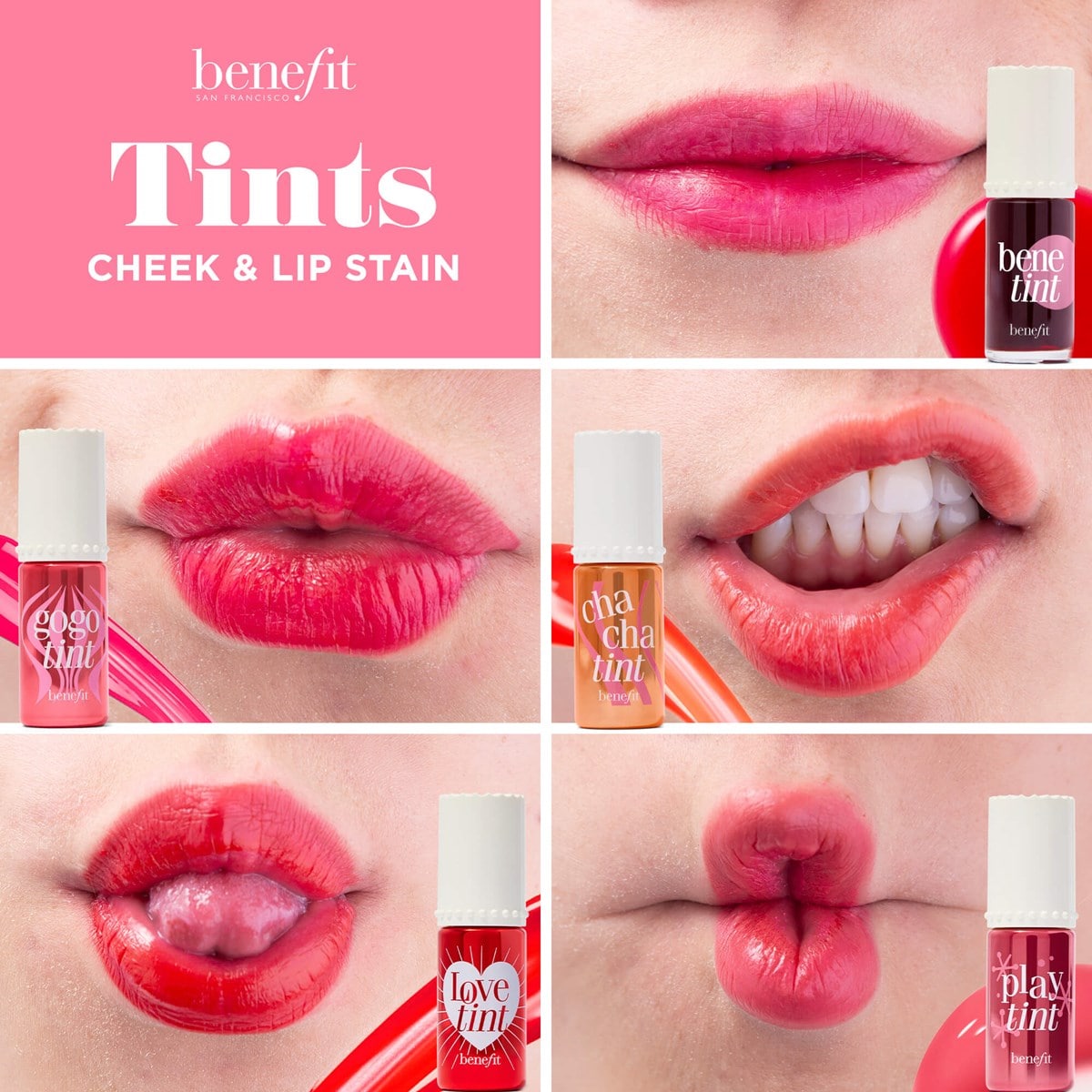 Gogotint Cheek & Lip Stain Bright cherry tinted lip & cheek stain by Benefit