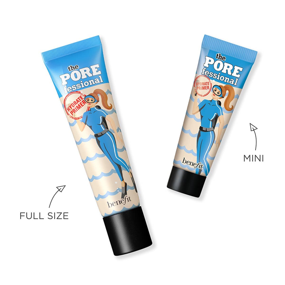 The POREfessional Hydrate Primer Travel Size Mini Hydrating face primer to minimize the look of pores by Benefit