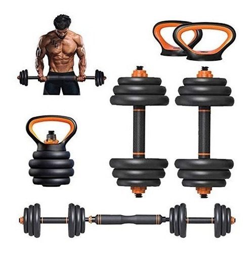 eights Dumbbells Set with Connecting Rod Used as Barbell, 30 kg