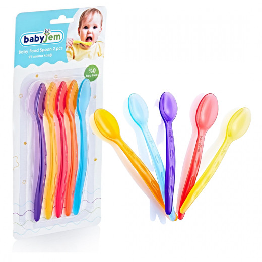Babyjem Colorful spoon set for kids - 5 pieces
