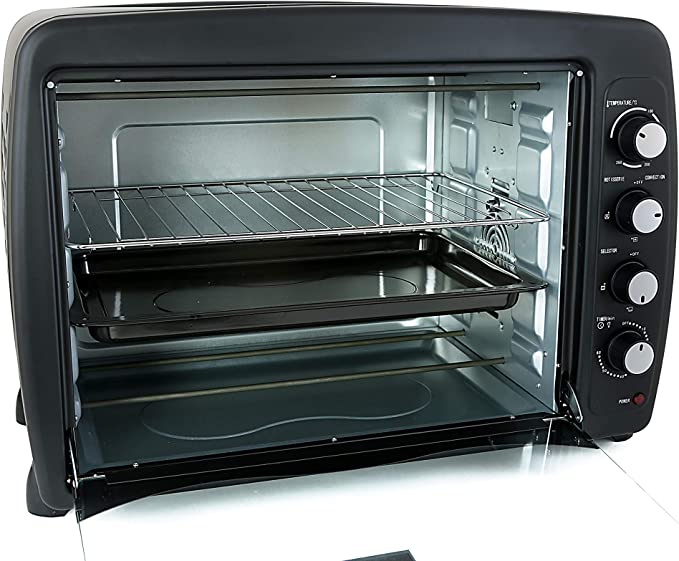Geepas GO4401N Electric Oven with Convection and Rotisserie, 55L