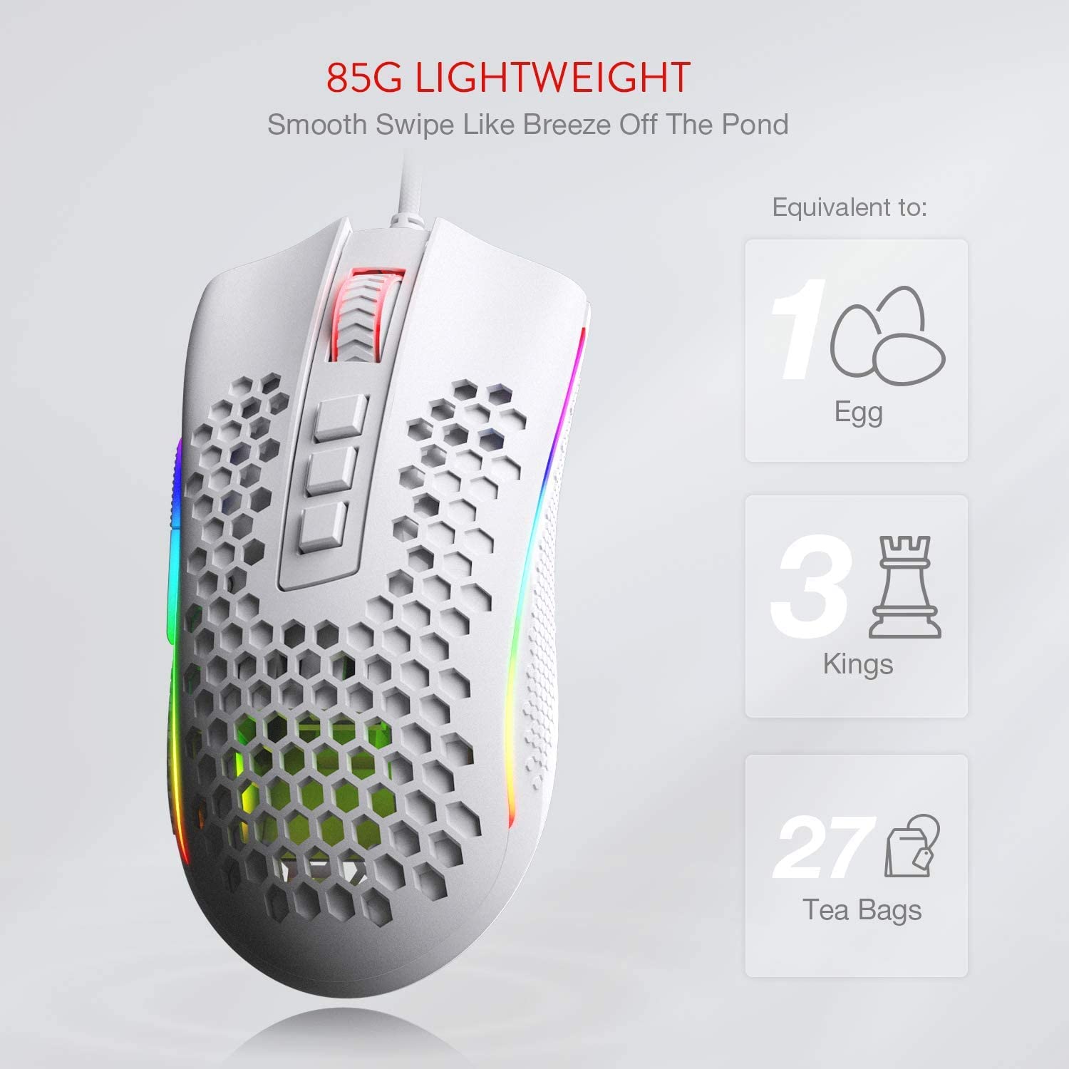 Redragon M808 Storm Lightweight RGB Gaming Mouse