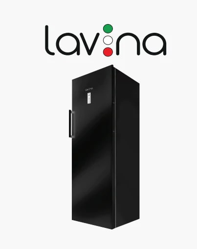 Lavina Upright Freezer, No Frost, 8 Drawers, Touch Screen, 308 Liters, Black