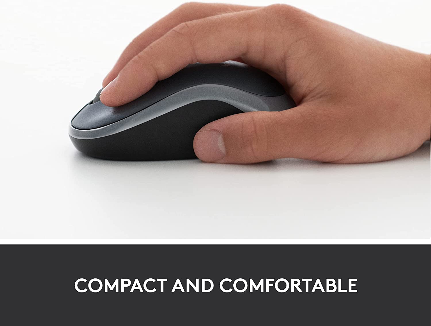 Logitech M185 Wireless Mouse Ambidextrous USB PC / Mac - Grey