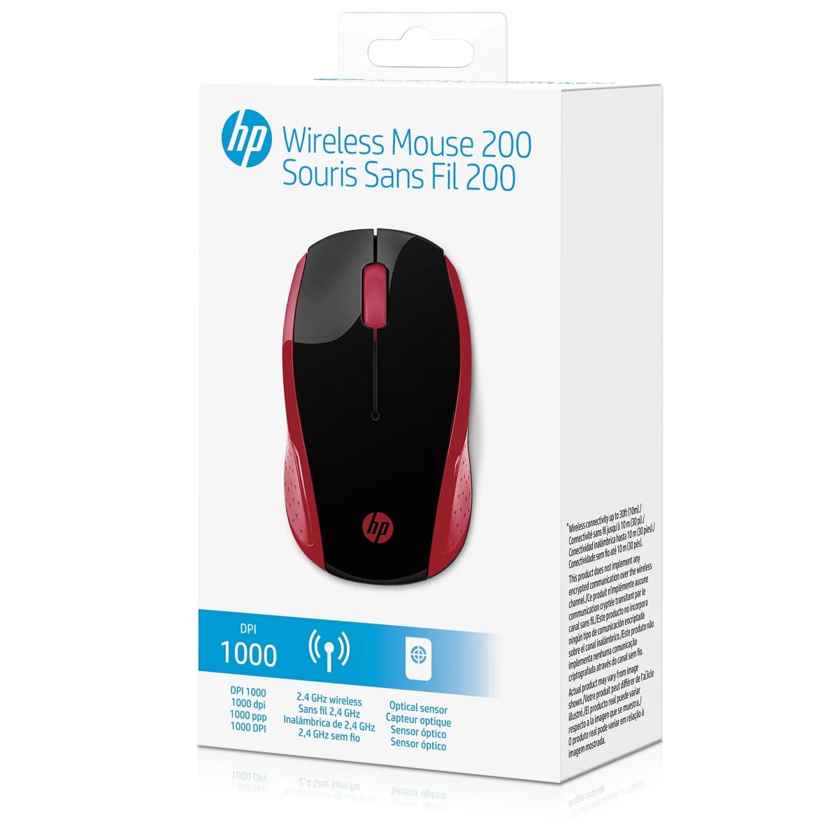 HP Wireless Mouse 200 Black 2.4GHz USB with Optical Sensor