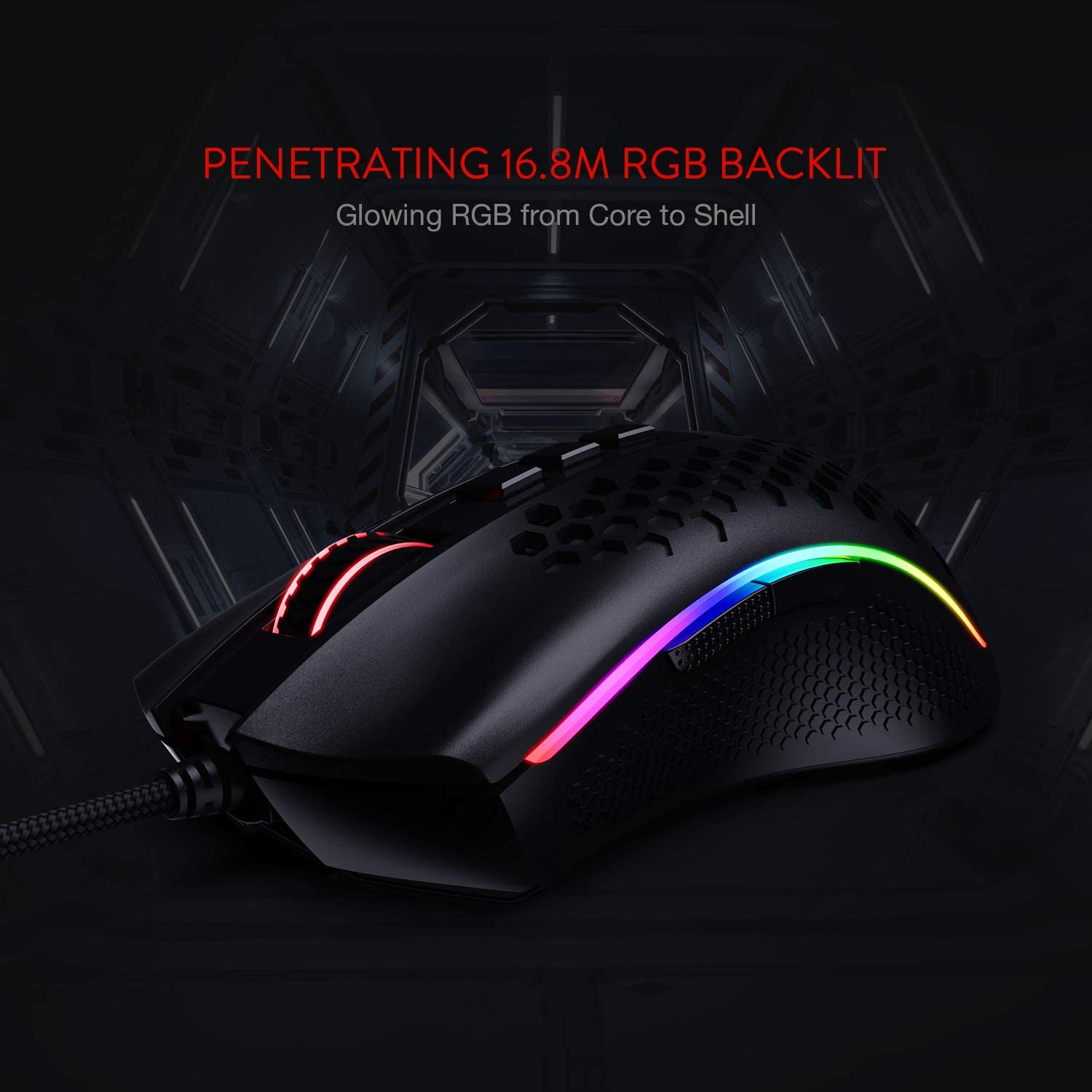 Redragon M808 Storm Lightweight Gaming Mouse with RGB Lighting